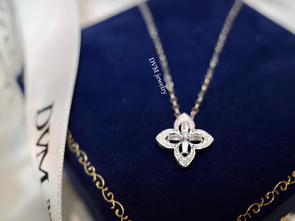 18K GOLD DIAMOND NECKLACE | Dnw0036