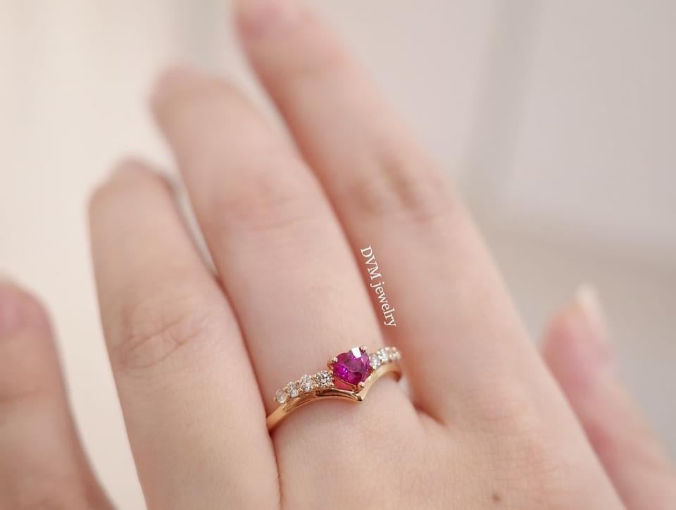 需訂製/18K GOLD PINK RUBY RING | Grru0011
