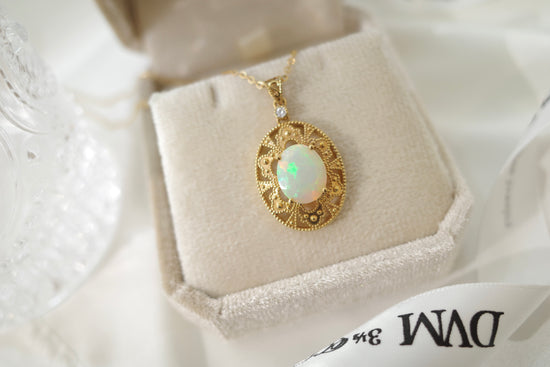 需訂製-18K GOLD OPAL PENDANT | Gpo0002