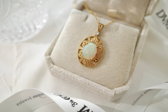 需訂製-18K GOLD OPAL PENDANT | Gpo0002