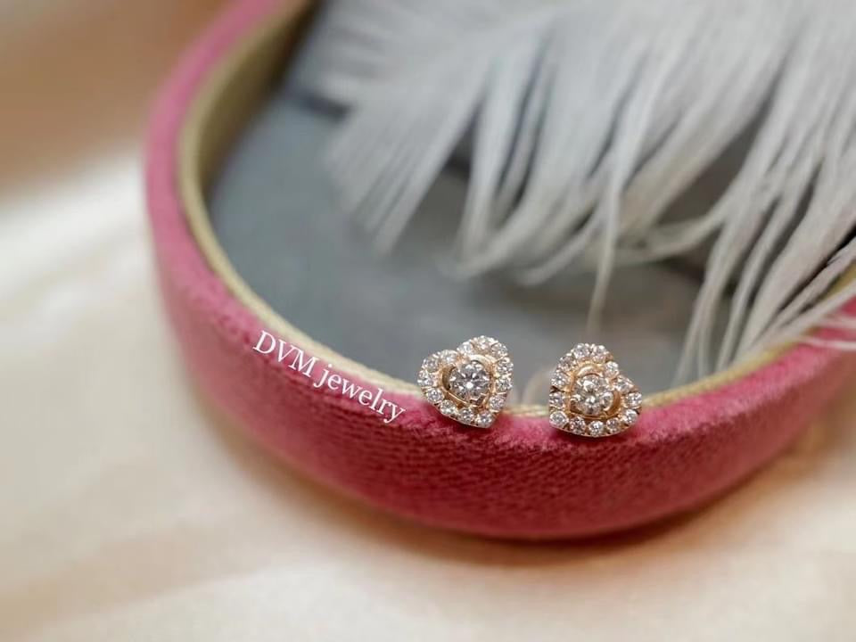 18K GOLD DIAMOND EARRING | Dew0012