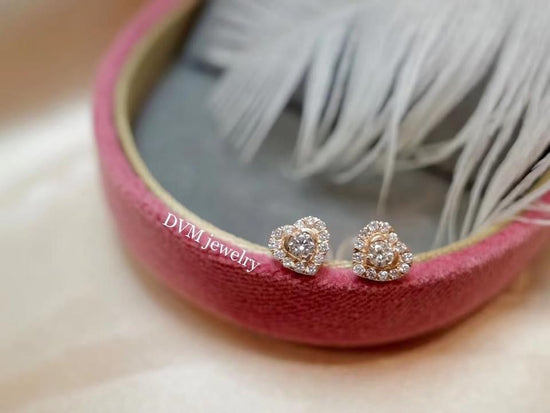 18K GOLD DIAMOND EARRING | Dew0012