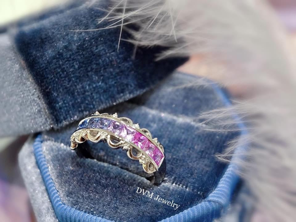 18K GOLD PINK SAPPHIRE RING | Grr0016