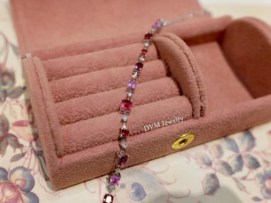 需訂製-18K GOLD RUBY & PINK SAPPHIRE BRACELET | Gbru0002