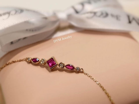需訂製-18K GOLD RUBY BRACELET  | Gbru0003