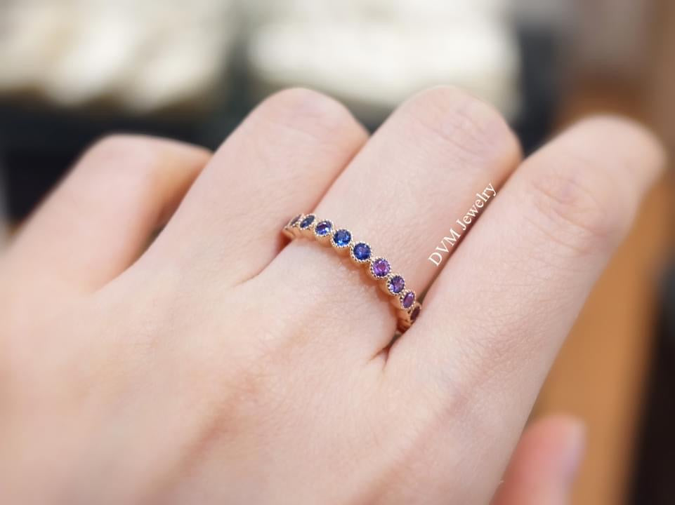 需訂製-18K GOLD PURPLE SAPPHIRE RING  | Grr0014