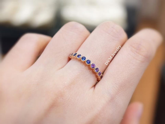 需訂製-18K GOLD PURPLE SAPPHIRE RING  | Grr0014