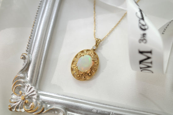 需訂製-18K GOLD OPAL PENDANT | Gpo0002