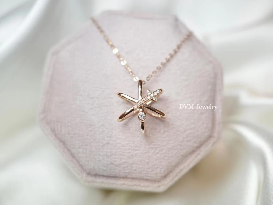 需訂製-18K GOLD DIAMOND NECKLACE | Dnw0014