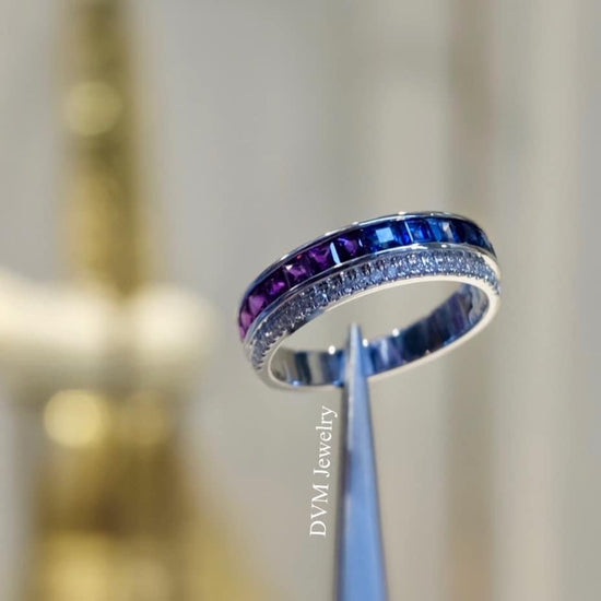 需訂製-18K GOLD PURPLE SAPPHIRE RING | Grr0010