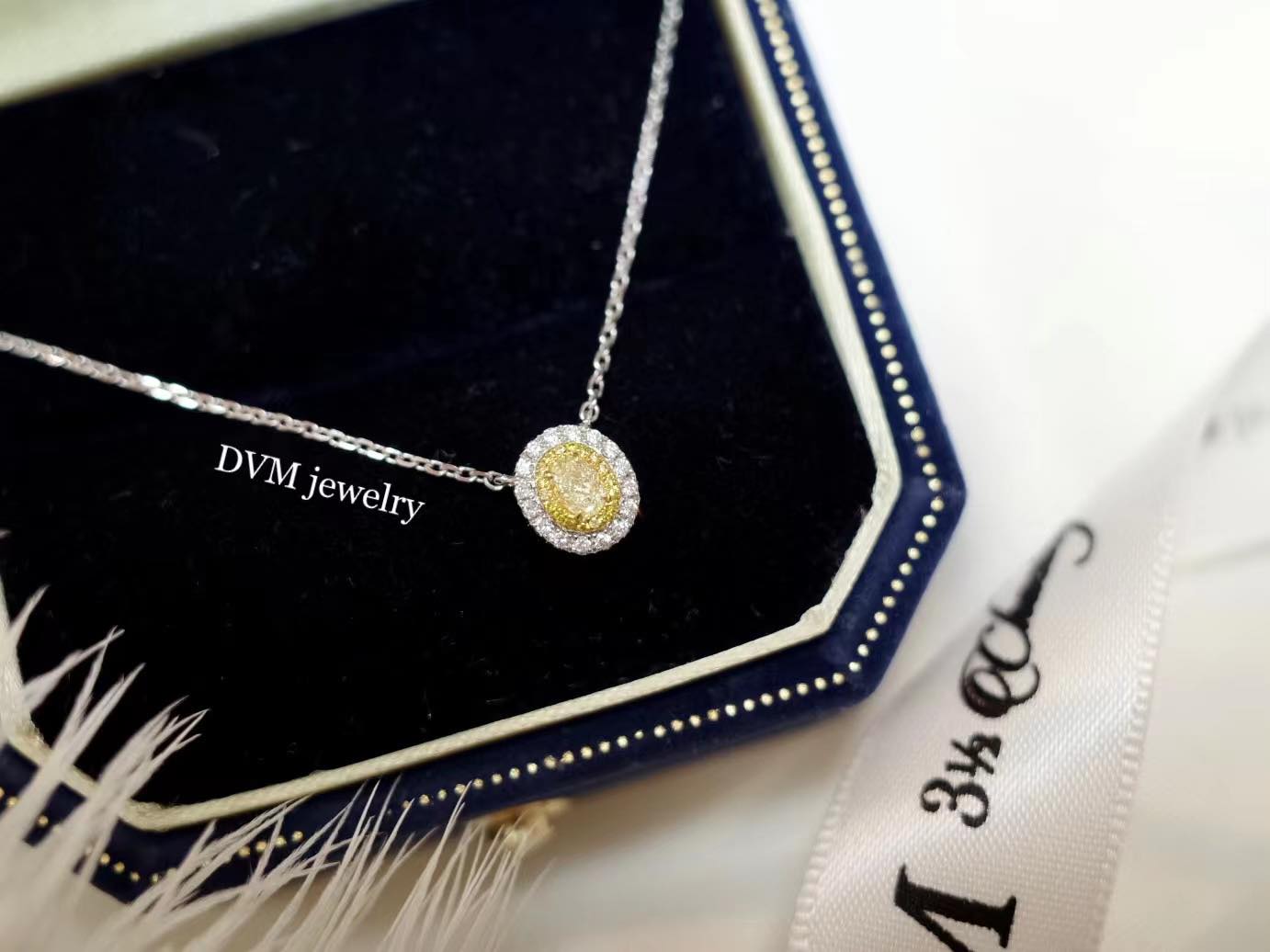 18K GOLD YELLOW DIAMOND NECKLACE | Dny0004