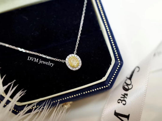 18K GOLD YELLOW DIAMOND NECKLACE | Dny0004