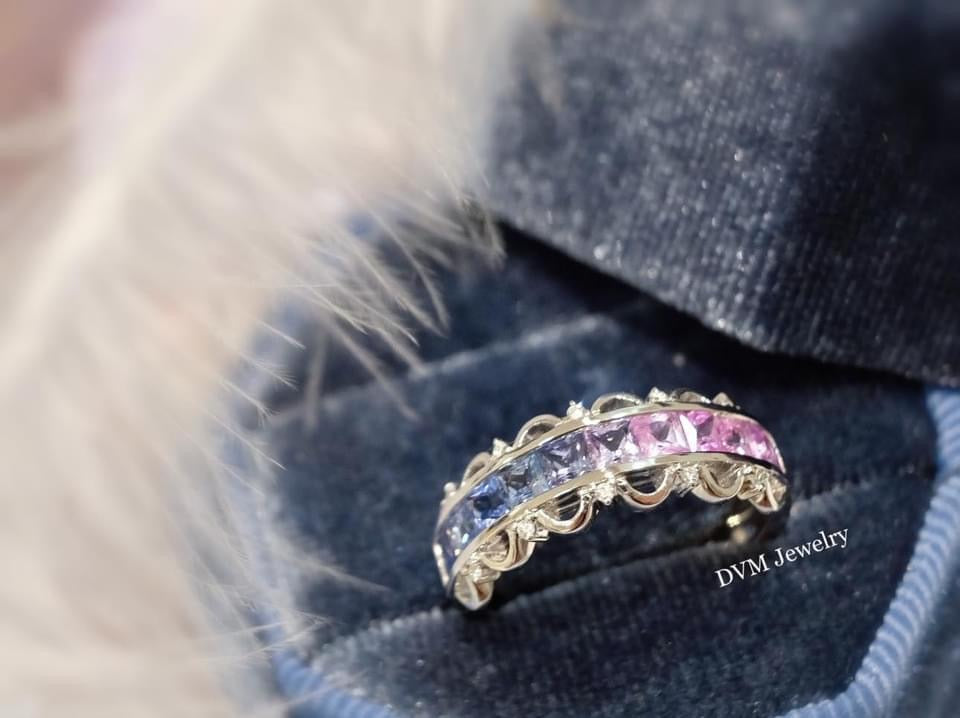 18K GOLD PINK SAPPHIRE RING | Grr0016