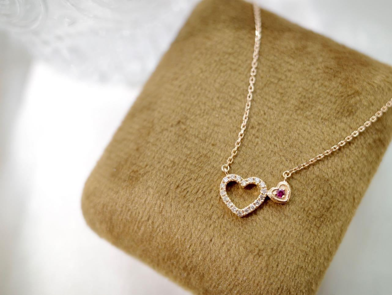 18K GOLD RUBY DIAMOND NECKLACE | Dnw0038