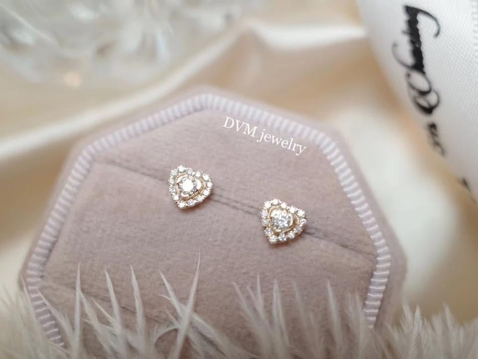 18K GOLD DIAMOND EARRING | Dew0012