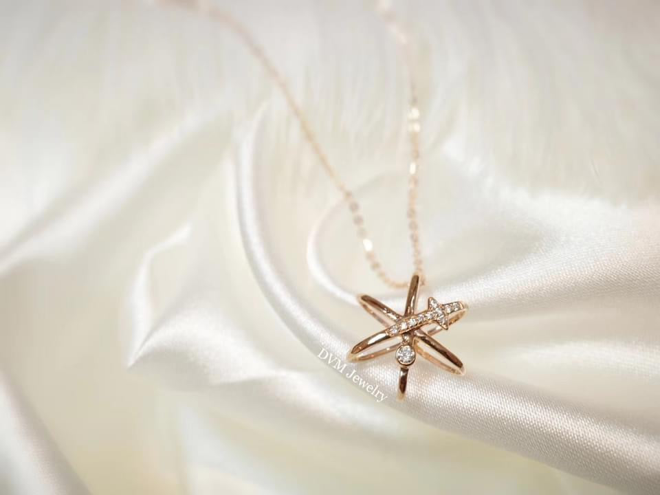需訂製-18K GOLD DIAMOND NECKLACE | Dnw0014
