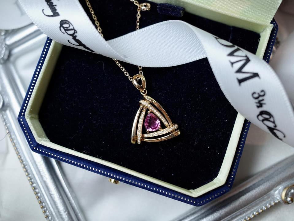 需訂製-18K GOLD TOURMALINE PENDANT | Gpto0009