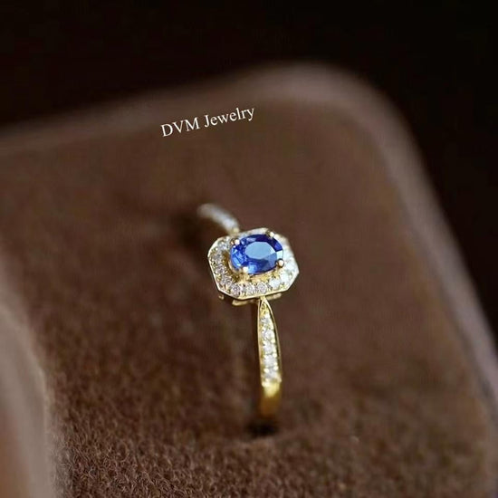 需訂製-18K GOLD SAPPHIRE DIAMOND RING